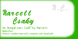 marcell csaky business card